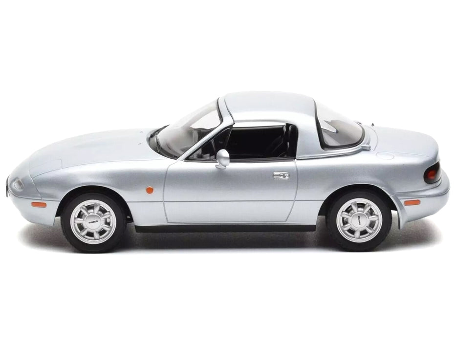 1991 Mazda MX-5 Convertible Silver Metallic 1/18 Diecast Model Car by Norev