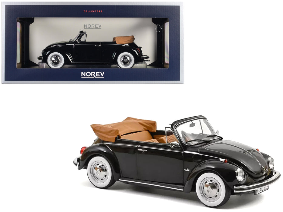 1973 Volkswagen 1303 Cabriolet Black 1/18 Diecast Model Car by Norev