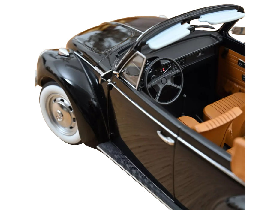 1973 Volkswagen 1303 Cabriolet Black 1/18 Diecast Model Car by Norev