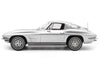 1963 Chevrolet Corvette Sting Ray Sebring Silver Metallic with Red Interior 1/18 Diecast Model Car by Norev