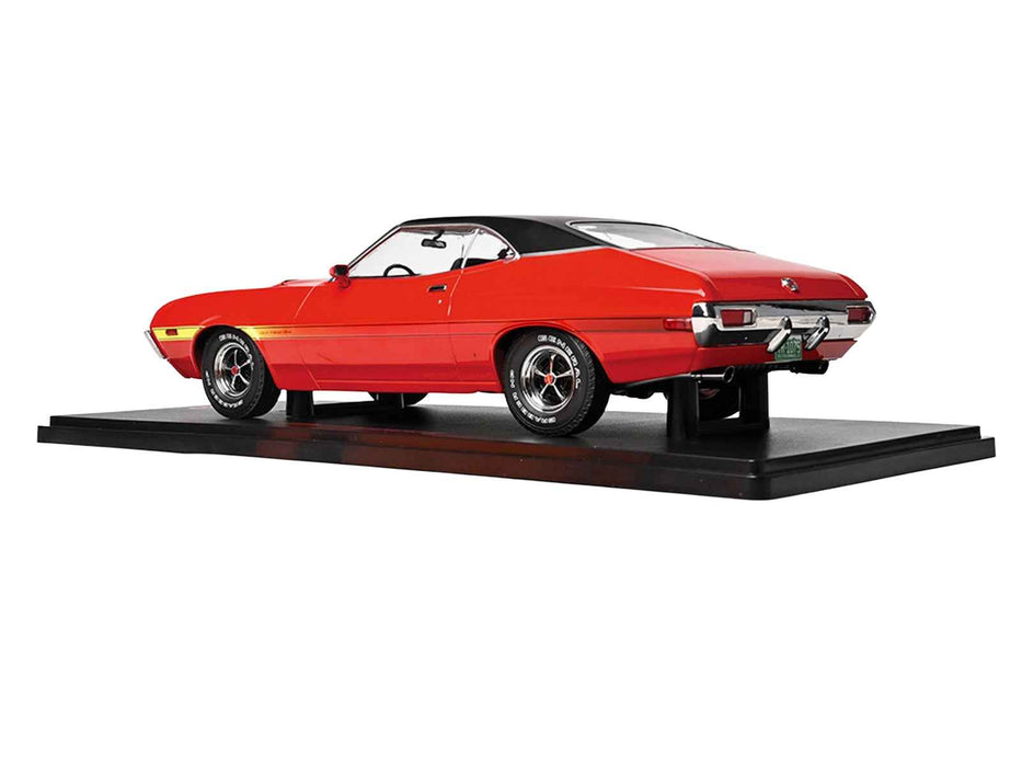1972 Ford Gran Torino Sport 2-Door Red with Black Vinyl Top 1/18 Diecast Model Car by IXO Models