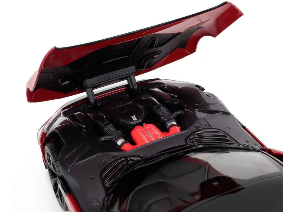 2024 Ferrari 12Cilindri Rosso Corsa Red with Black Top 1/18 Diecast Model Car by Polistil