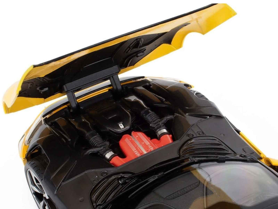 2024 Ferrari 12Cilindri Giallo Monza Yellow with Black Top 1/18 Diecast Model Car by Polistil