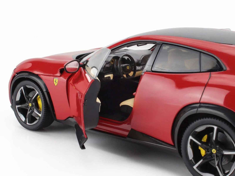 2022 Ferrari Purosangue Rosso Corsa Red with Black Top 1/18 Diecast Model Car by Polistil