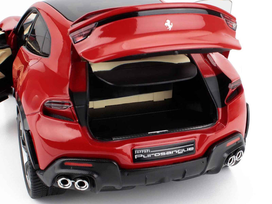 2022 Ferrari Purosangue Rosso Corsa Red with Black Top 1/18 Diecast Model Car by Polistil