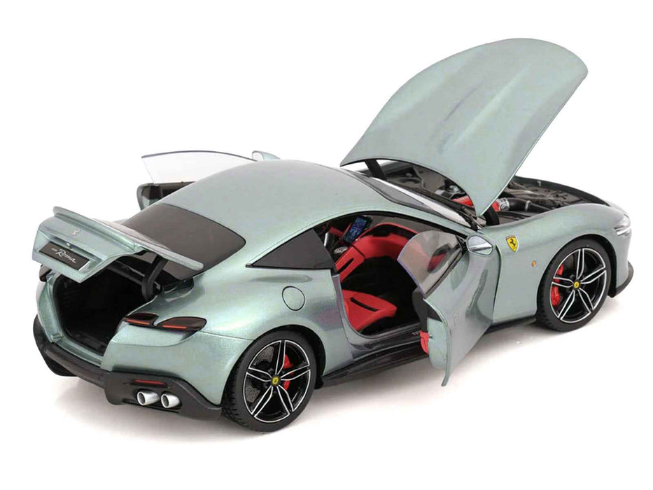 2019 Ferrari Roma Gray Metallic with Pink Interior 1/18 Diecast Model Car by Polistil