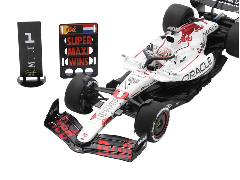 Red Bull Racing RB21 #1 Max Verstappen "Oracle Red Bull Racing" Winner Formula One F1 "Japanese GP" (2025) with Acrylic Display Case 1/18 Model Car by Spark