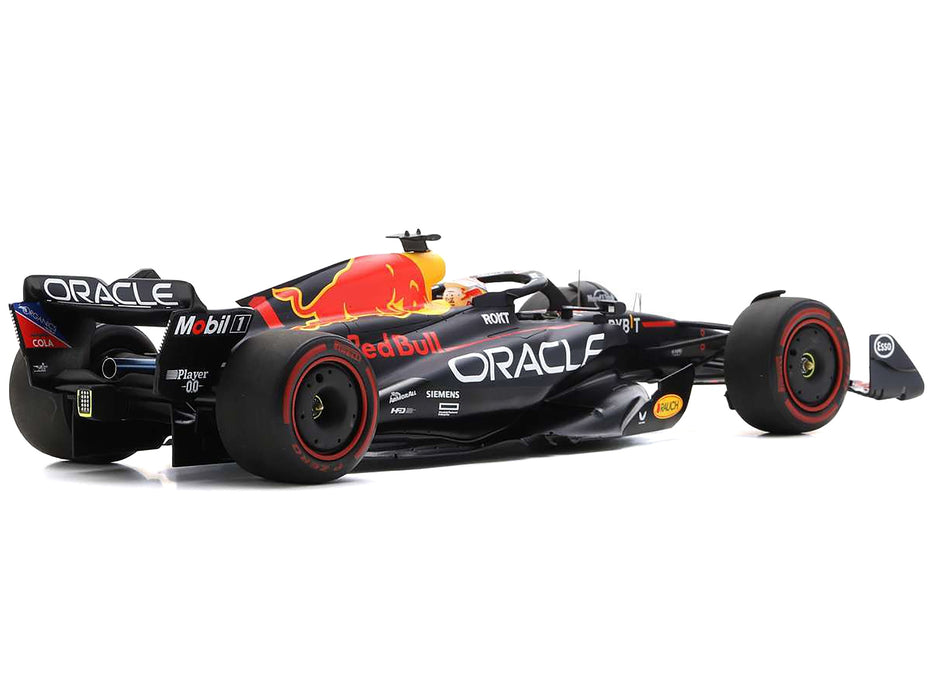 Red Bull Racing RB19 #1 Max Verstappen "Oracle" Winner "40th Career Win" Formula One F1 "Spanish GP" (2023) and Acrylic Display Case 1/18 Model Car by Spark