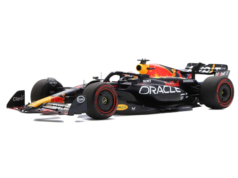Red Bull Racing RB19 #1 Max Verstappen "Oracle" Winner "40th Career Win" Formula One F1 "Spanish GP" (2023) and Acrylic Display Case 1/18 Model Car by Spark