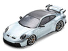 2022 Porsche 911 (992) GT3 Azzuro Thetys Metallic with Black Top with Acrylic Display Case 1/18 Model Car by Schuco