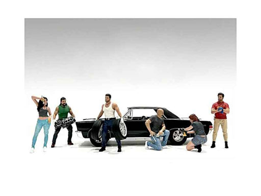 "Muscle Mechanics" 6 piece Figure Set for 1/18 Scale Models by American Diorama