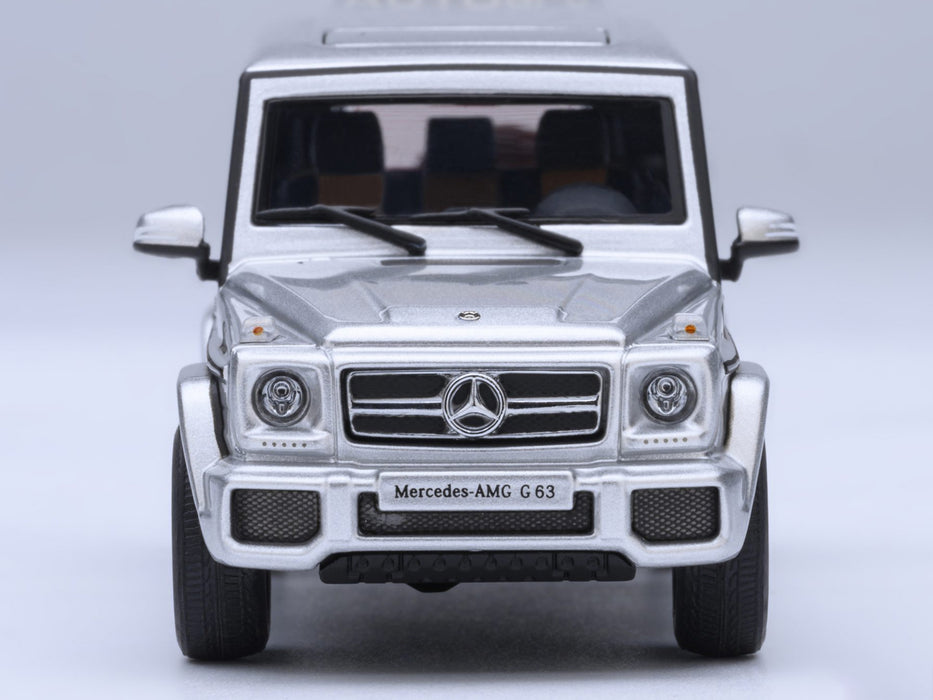 2017 Mercedes-Benz AMG G 63 Silver Metallic 1/64 Diecast Model Car by Autoart