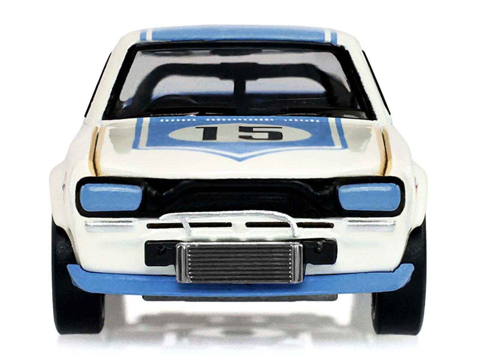 1972 Nissan Skyline 2000 GT-R (KPGC10) RHD (Right Hand Drive) #15 Kunimitsu Takahashi "50th Victory" White with Blue Stripe "Tokyo Torque" Series 10 1/64 Diecast Model Car by Greenlight