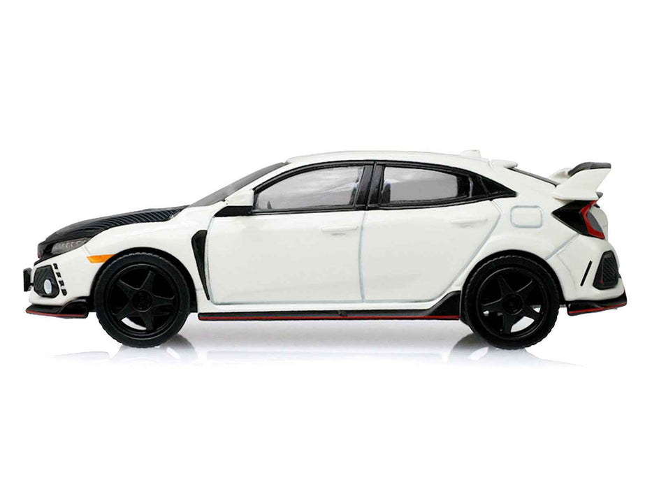 2018 Honda Civic Type-R (FK8) RHD (Right Hand Drive) Championship White with Carbon Hood "Tokyo Torque" Series 10 1/64 Diecast Model Car by Greenlight