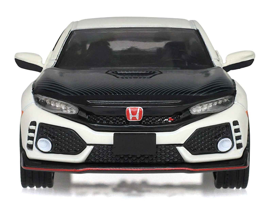 2018 Honda Civic Type-R (FK8) RHD (Right Hand Drive) Championship White with Carbon Hood "Tokyo Torque" Series 10 1/64 Diecast Model Car by Greenlight