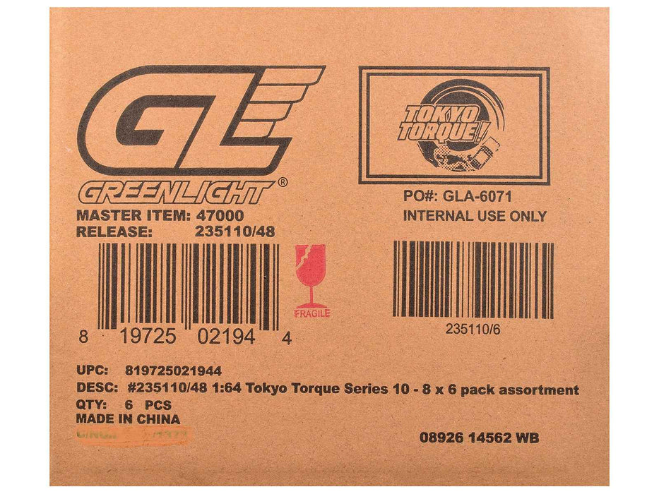 "Tokyo Torque" Series 10 Set of 6 pieces 1/64 Diecast Model Cars by Greenlight