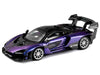McLaren Senna GTR Midnight Purple Metallic with Black Top "HCFC 2025 Limited Edition" 1/64 Diecast Model Car by Trends Hobby