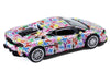 Lamborghini Temerario "Keith Haring Livery" White with Graphics 1/64 Diecast Model car by Trends Hobby