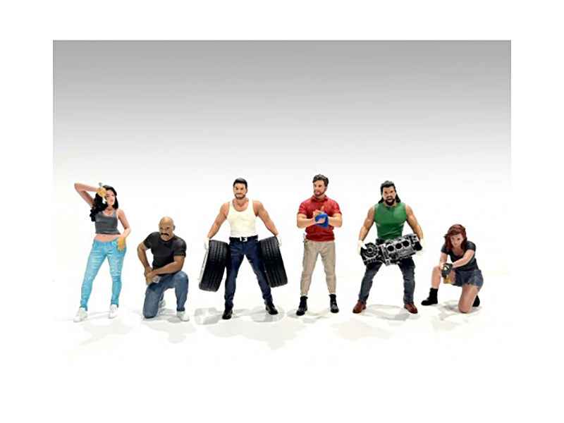 "Muscle Mechanics" 6 piece Figure Set for 1/24 Scale Models by American Diorama
