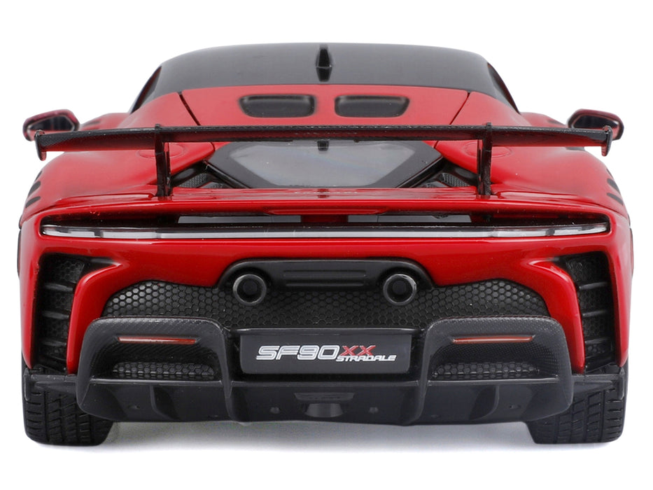 Ferrari SF90 XX Stradale Red with Black Top "Race and Play" Series 1/24 Diecast Model Car by Bburago