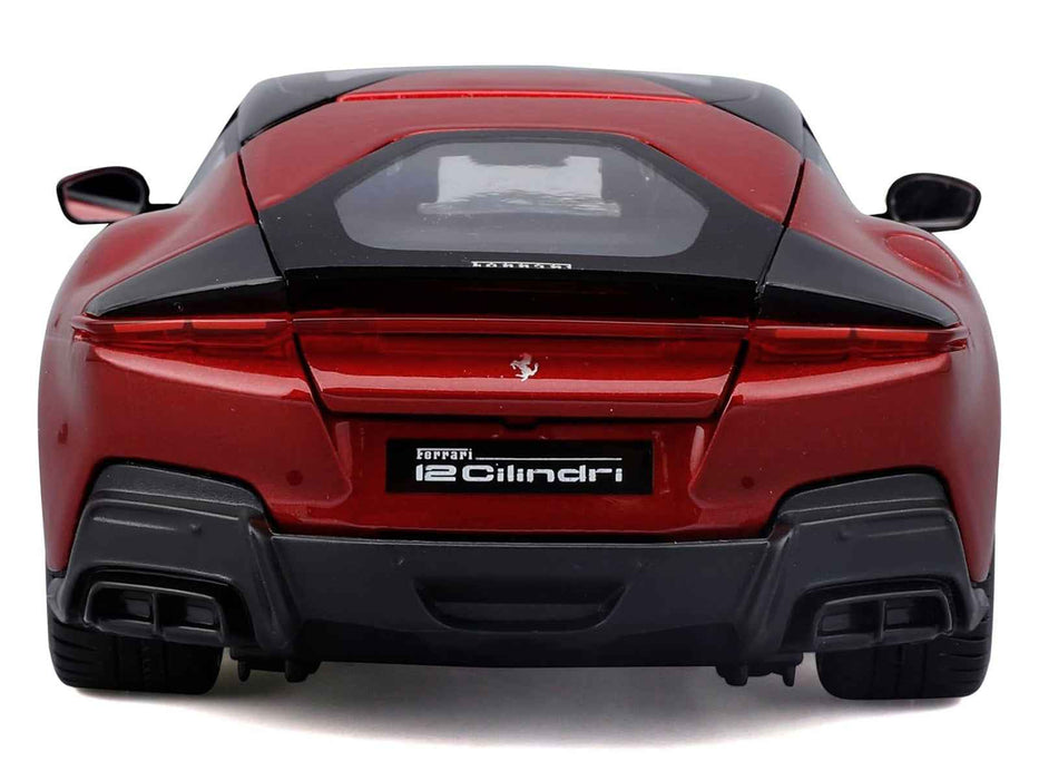 Ferrari 12Cilindri Red Metallic with Black Top "Race + Play" Series 1/24 Diecast Model Car by Bburago