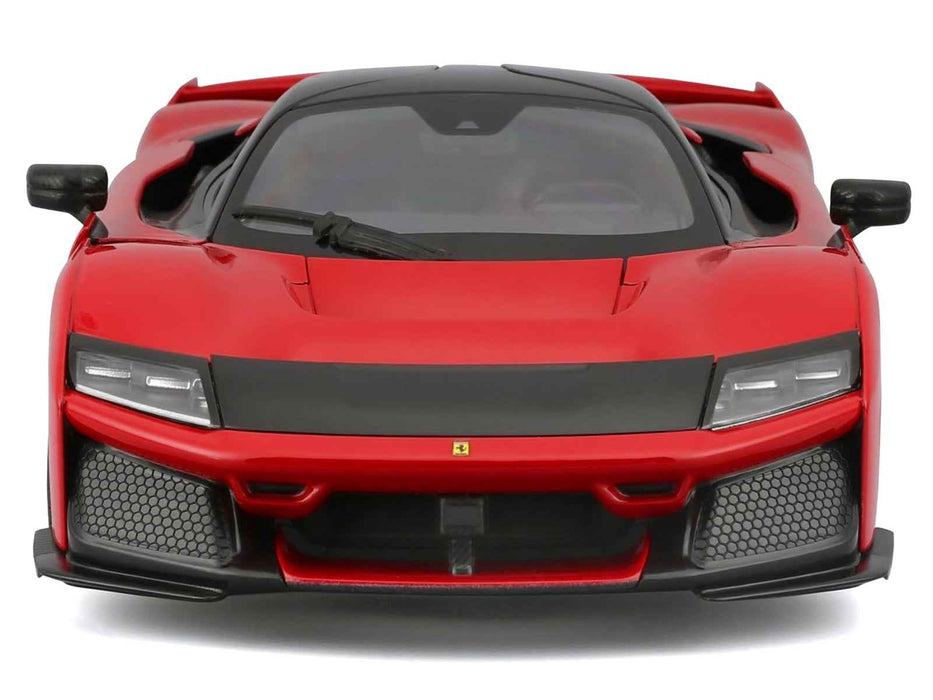 Ferrari F80 Red with Black Top "Race + Play" Series 1/24 Diecast Model Car by Bburago