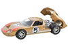 1966 Ford GT40 MKII #5 Kandy Gold Metallic with White Stripes and Red Graphics 1/43 Diecast Model Car by Norev