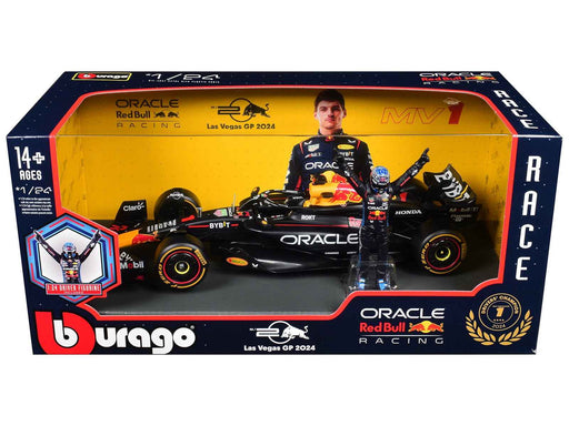 Red Bull Racing RB20 #1 Max Verstappen "Oracle" Winner Formula One F1 Championship "Drivers' Champion" (2024) with Driver Figure 1/24 Diecast Model Car by Bburago