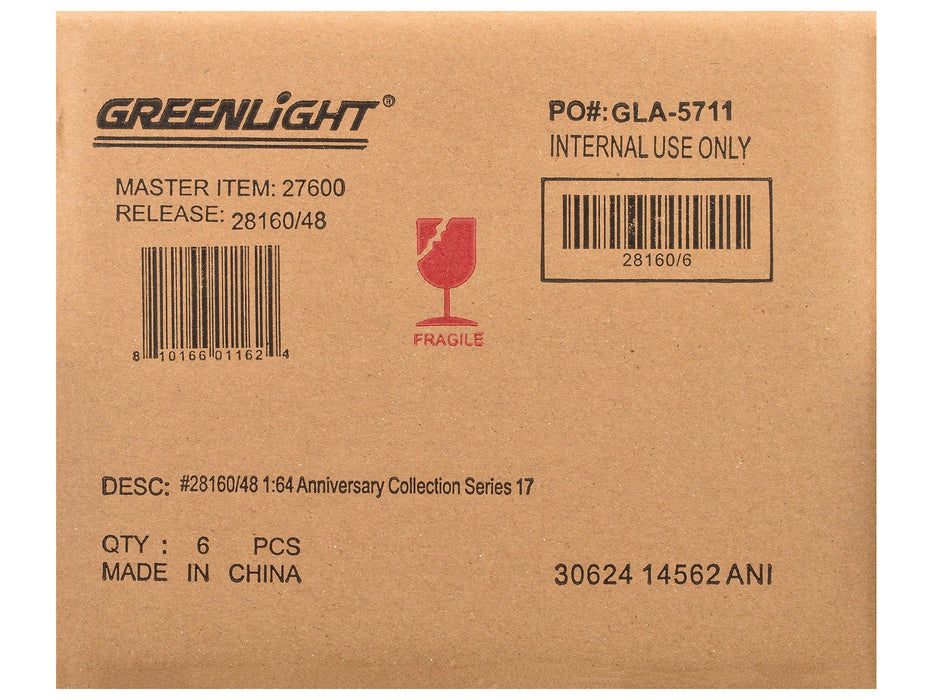 "Anniversary Collection" Set of 6 pieces Series 17 1/64 Diecast Model Cars by Greenlight