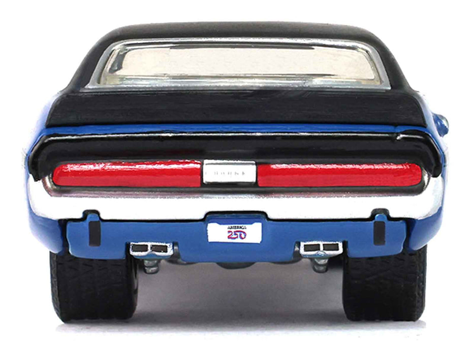1970 Dodge Challenger Blue with Black Top "America 250 Edition" "Anniversary Collection" Series 18 1/64 Diecast Model Car by Greenlight