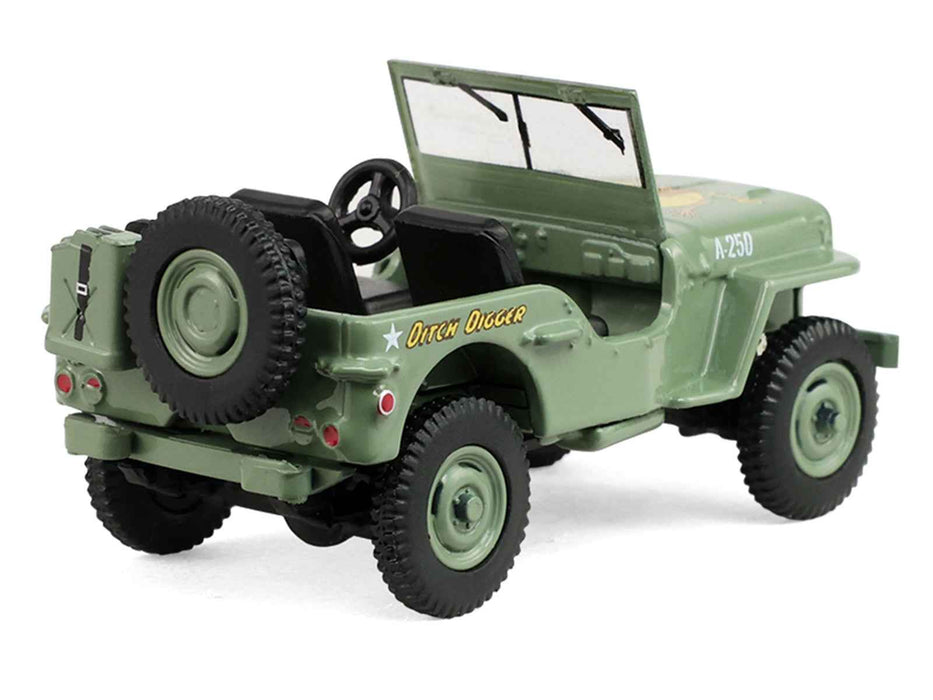 1942 Willy's MB Jeep Olive Green "America 250 Edition" "Anniversary Collection" Series 18 1/64 Diecast Model Car by Greenlight