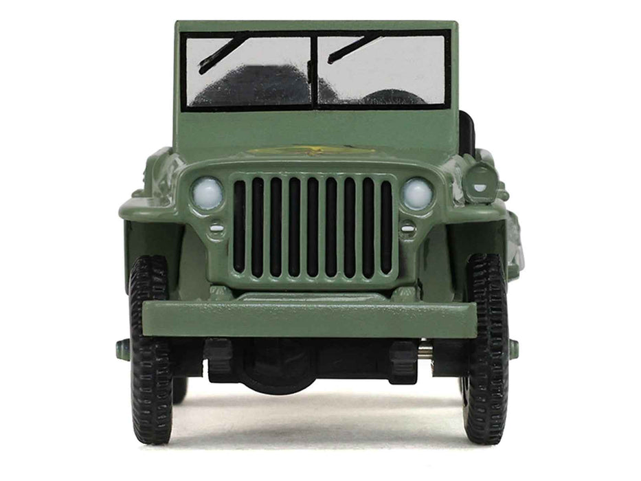 1942 Willy's MB Jeep Olive Green "America 250 Edition" "Anniversary Collection" Series 18 1/64 Diecast Model Car by Greenlight