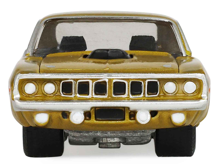 1971 Plymouth Hemi 'Cuda Gold Metallic with Black Accents "America 250 Edition" "Anniversary Collection" Series 18 1/64 Diecast Model Car by Greenlight
