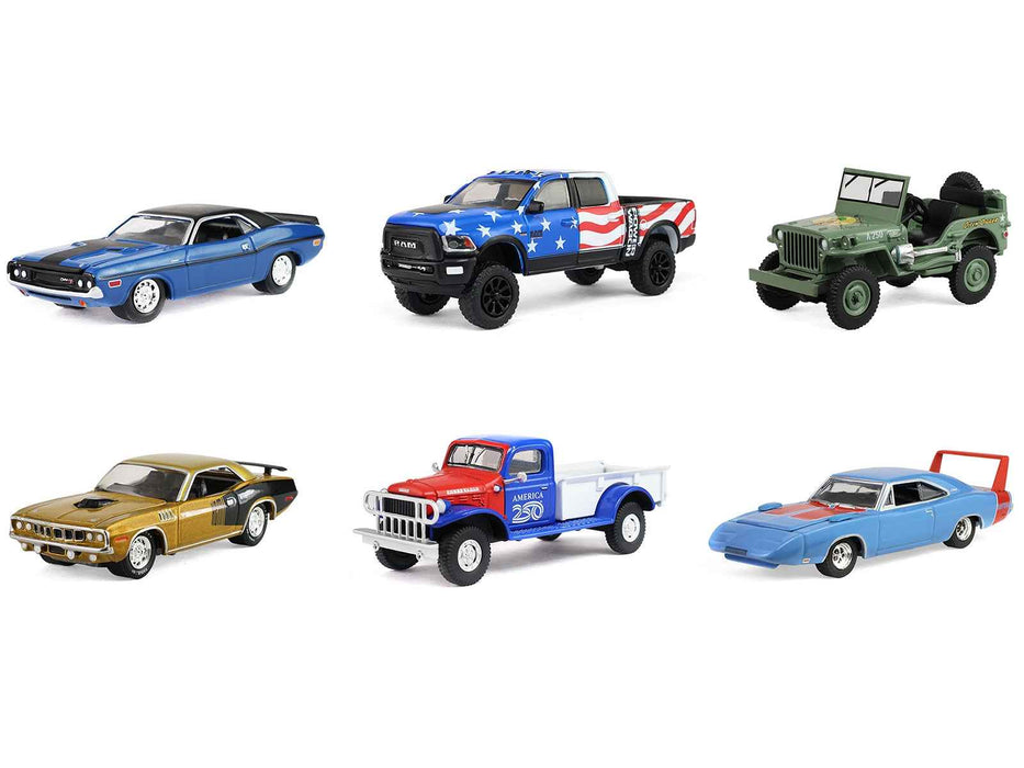 "Anniversary Collection" Series 18 Set of 6 pieces "America 250 Edition" 1/64 Diecast Model Cars by Greenlight