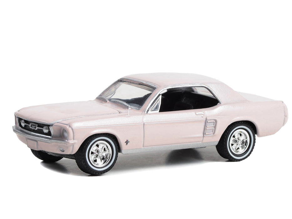 1967 Ford Mustang Coupe "She Country Special - Bill Goodro Ford Denver Colorado" Bermuda Sand "Hobby Exclusive" Series 1/64 Diecast Model Car by Greenlight - Miniature Motors