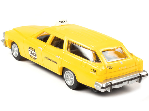 1974 Buick Estate Station Wagon Taxi Yellow 1/87 (HO) Scale Model by Classic Metal Works - Miniature Motors