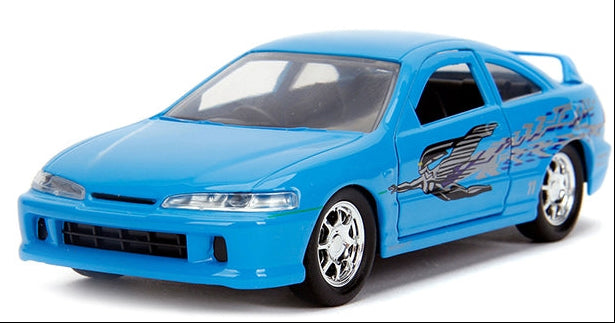 Mia's Acura Integra Light Blue with Graphics "Fast & Furious" Movie 1/32 Diecast Model Car by Jada