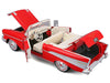 1957 Chevrolet Bel Air Convertible Red with White Interior "Special Edition" Series 1/18 Diecast Model Car by Maisto