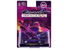 1964 Chevrolet Impala SS 409 Convertible Black Metallic with Purple Graphics and Purple Soft Top Limited Edition to 11000 pieces Worldwide 1/64 Diecast Model Car by M2 Machines