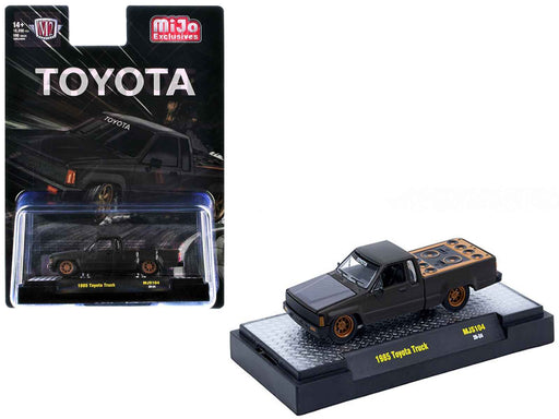1985 Toyota SR5 Pickup Truck "Slammed Custom" Matt Gray with Carbon Hood Limited Edition to 10890 pieces Worldwide 1/64 Diecast Model Car by M2 Machines