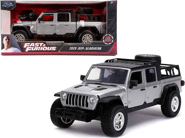 NEW 2020 Jeep Gladiator Pickup Truck Silver with Black Top "Fast & Furious" Series 1/24 Diecast Model Car by Jada (Copy) - Image 5