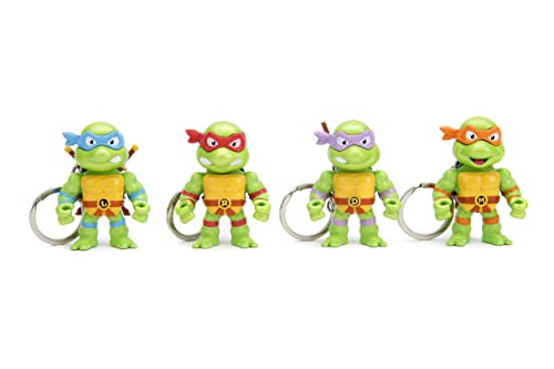 Set of 4 Diecast Figure Key Chains "Teenage Mutant Ninja Turtles" TV Series "Metalfigs" Series Diecast Models by Jada