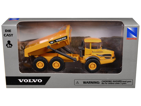 Volvo A25G Dump Truck Yellow Diecast Model by New Ray - Miniature Motors