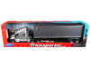 Kenworth T2000 Truck Silver Metallic with Gray Container "Transporter" Series 1/32 Diecast Model by Welly