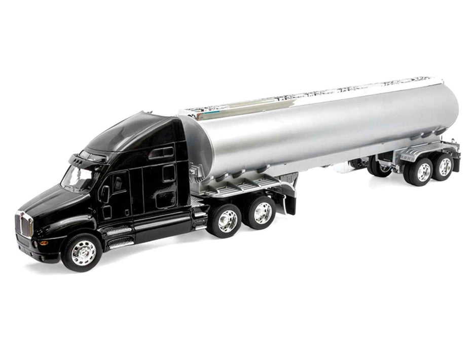 Kenworth T2000 Truck Black with Silver Tanker Trailer "Transporter" Series 1/32 Diecast Model by Welly