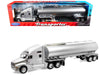 Kenworth T2000 Truck Silver Metallic with Silver Tanker Trailer "Transporter" Series 1/32 Diecast Model by Welly