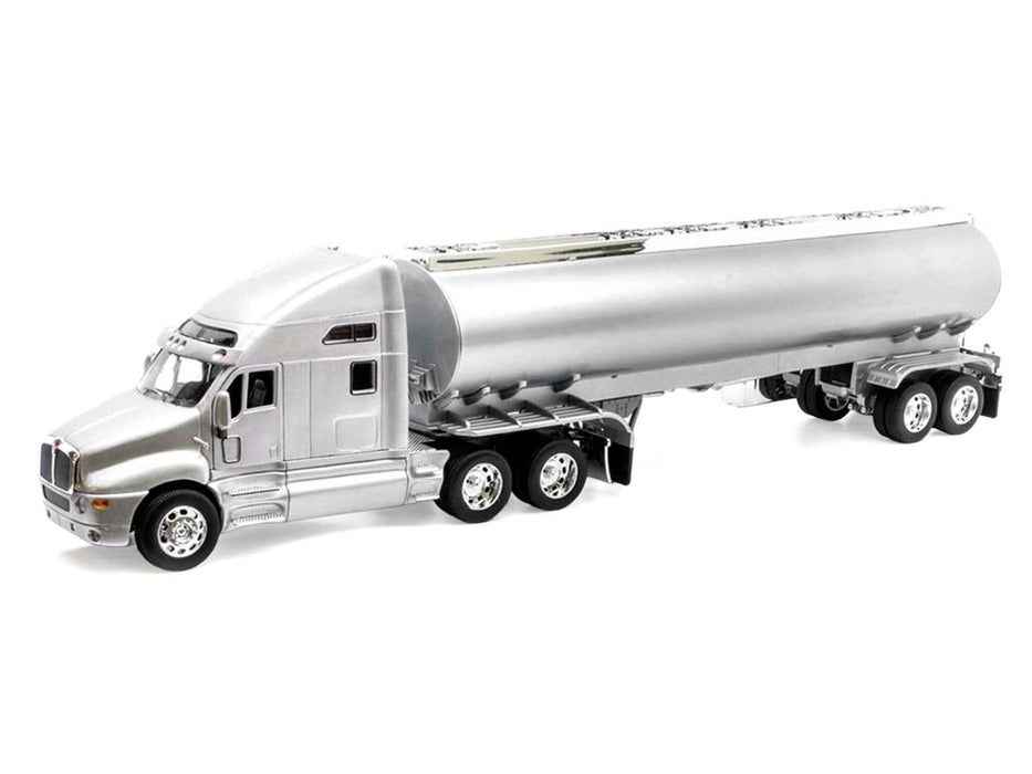 Kenworth T2000 Truck Silver Metallic with Silver Tanker Trailer "Transporter" Series 1/32 Diecast Model by Welly