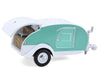 1971 Volkswagen Type 2 Van Seafoam Green and White with Surfboards and Teardrop Trailer "Hitch & Tow" Series 33 1/64 Diecast Model Cars by Greenlight
