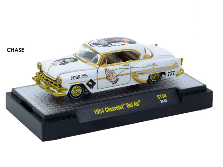 "Auto-Thentics" 6 piece Set Release S154 IN DISPLAY CASES Limited Edition 1/64 Diecast Model Cars by M2 Machines