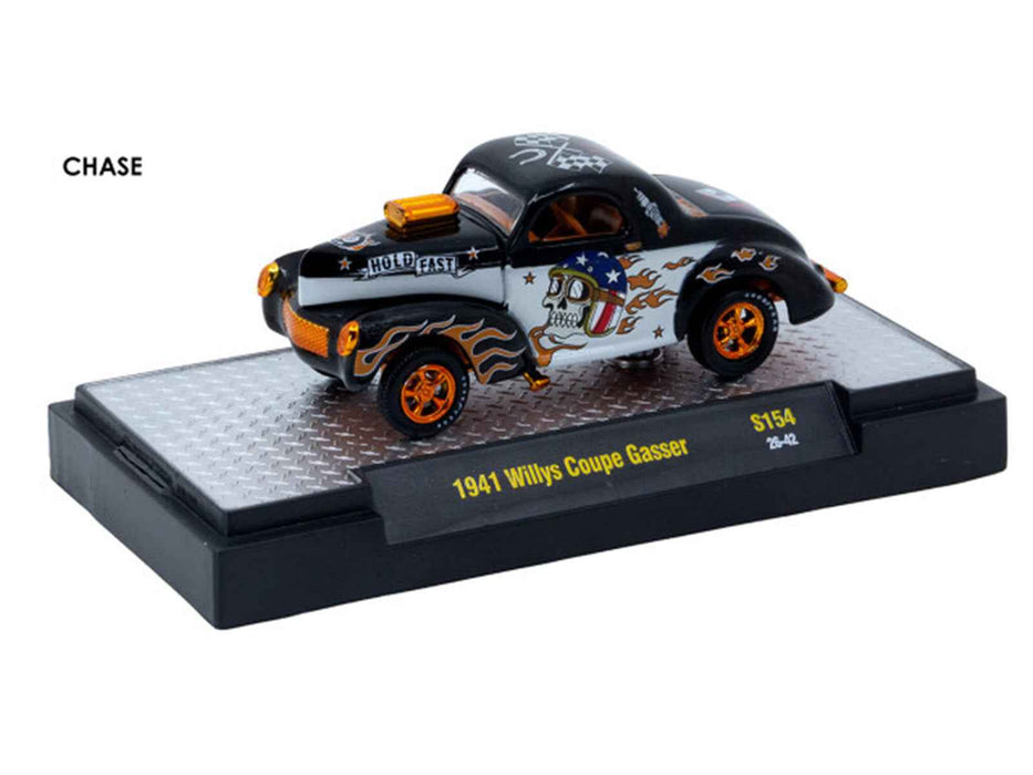 "Auto-Thentics" 6 piece Set Release S154 IN DISPLAY CASES Limited Edition 1/64 Diecast Model Cars by M2 Machines